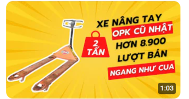 [8970 lượt bán] Xe nâng tay OPK Nhật cũ dùng cho kho hẹp| CNSG